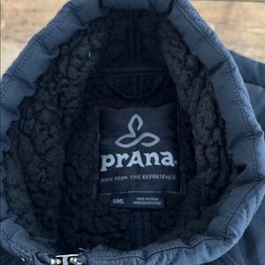 Prana Black Quilted Vest size small